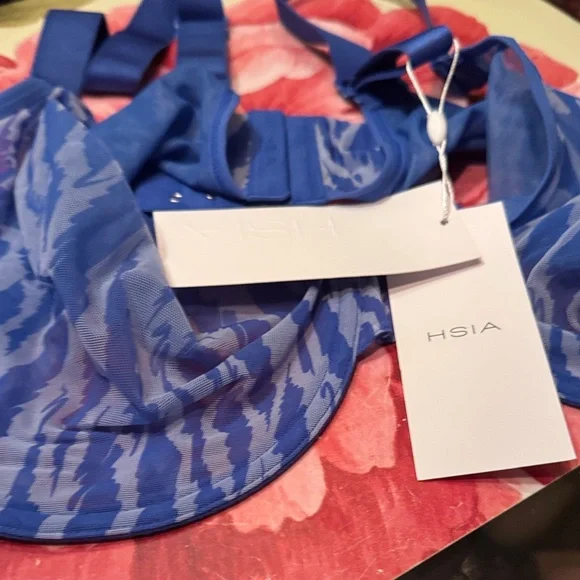 HSIA Blue Patterned Women's Bra - Picture 2 of 6